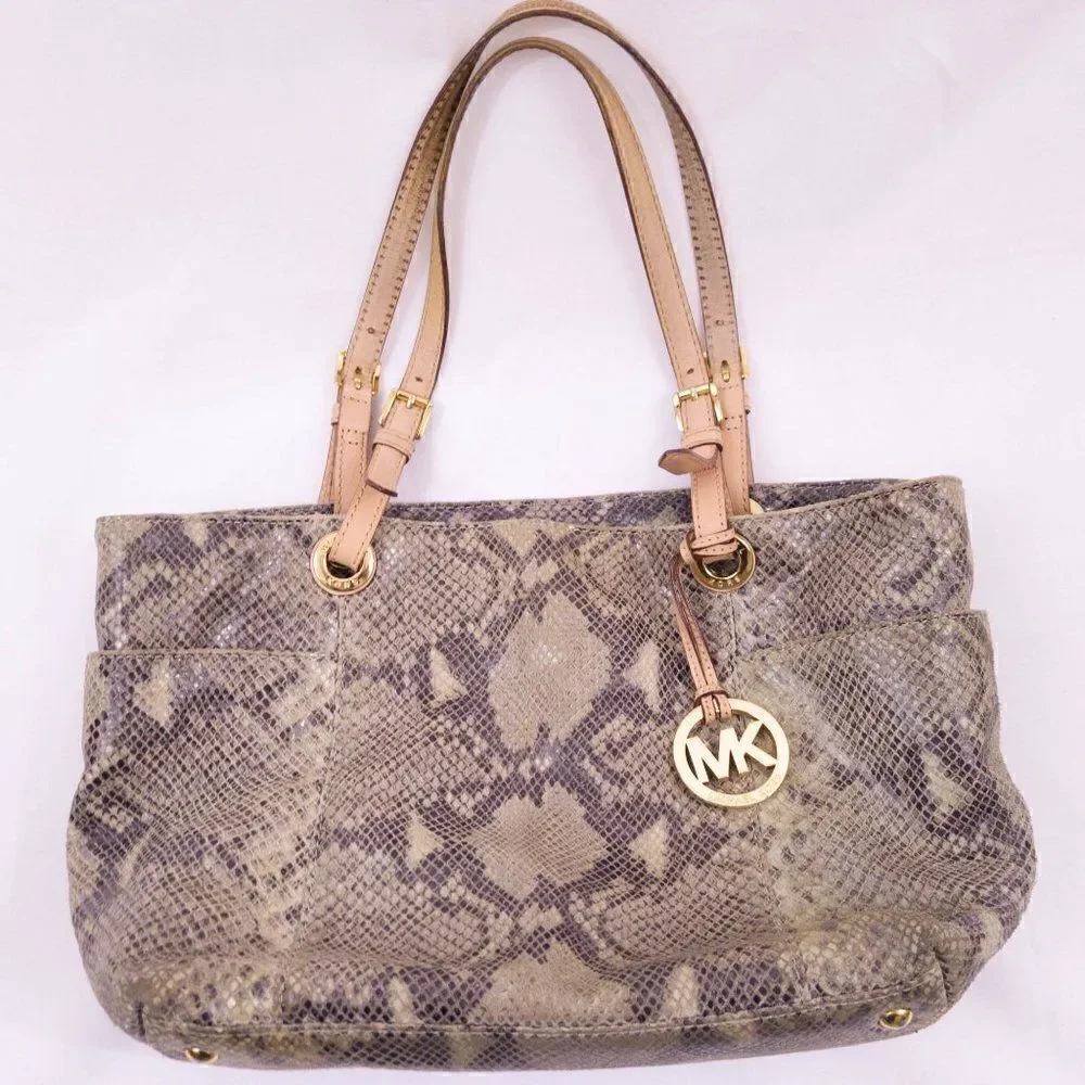 Michael Kors Jet Set Tote Python Print - Picture 1 of 6